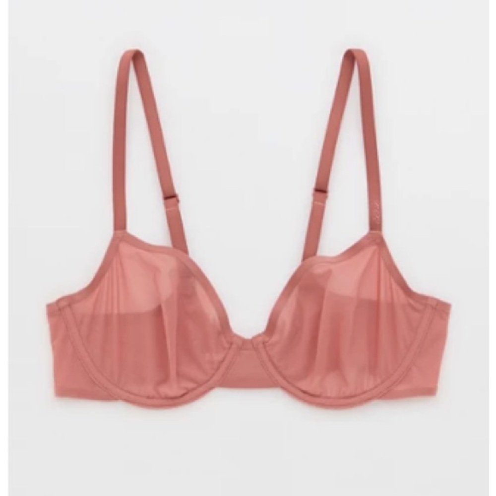 Aerie Smoothez Mesh Unlined Bra Mauve